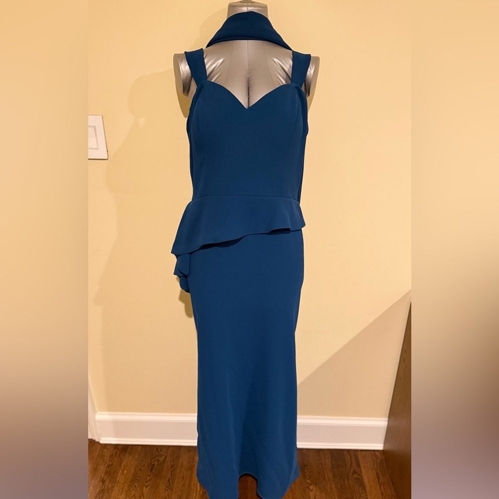 Rina diMontella Asymmetrical Teal Dress